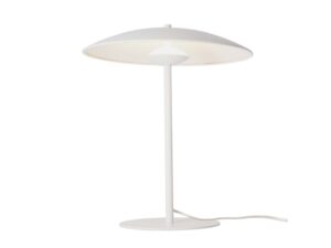 Miniaturka 3 - Lampa stołowa Levorio z boku z widocznym spodem szerokiego klosza