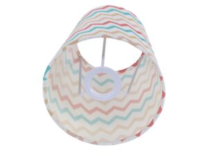 Miniaturka 3 - Abażur lampy stołowej Mirela od spodu z pastelowym wzorem w zygzak