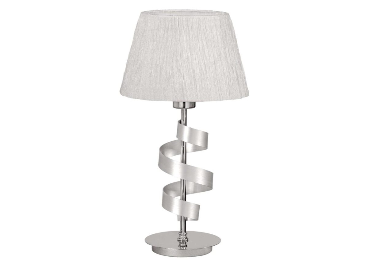 Lampa stołowa Moroma 46 cm z białym abażurem