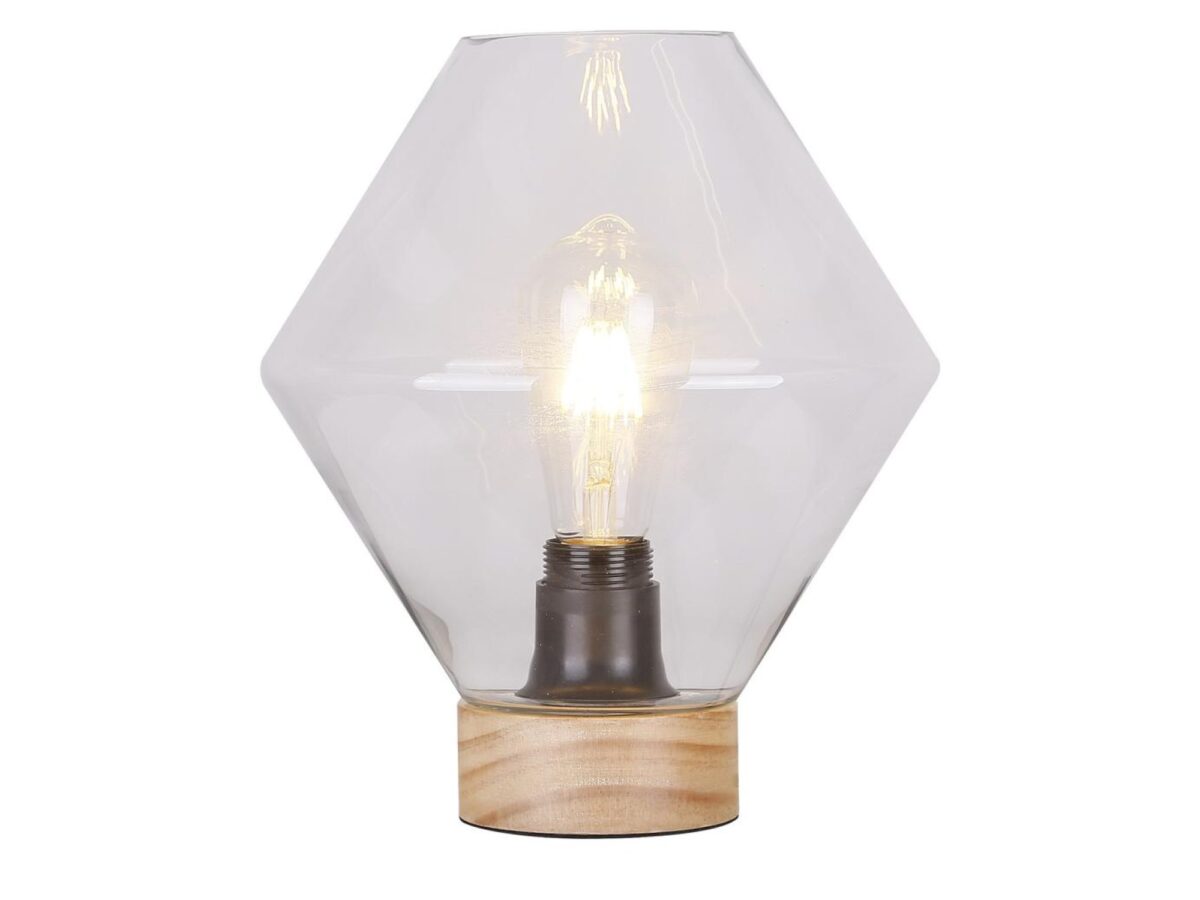 Lampa stołowa Neredano ze szklanym kloszem 28 cm E27