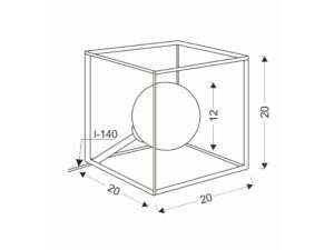 Miniaturka 2 - Wymiary lampy stołowej Nevemio 20 na 20 na 20 cm i średnica klosza 12 cm