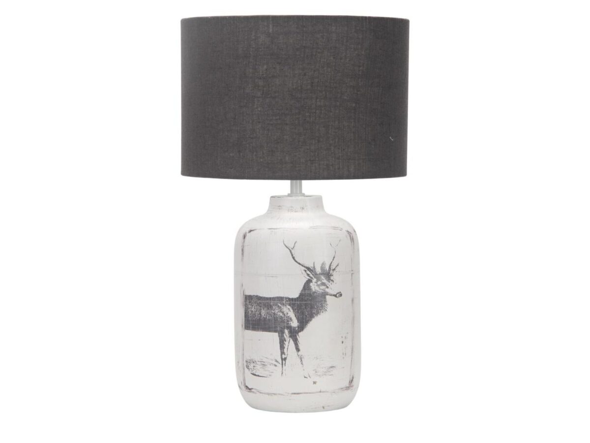 Lampa stołowa Norolona srebrna 42 cm E27