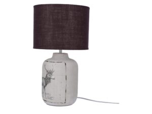 Miniaturka 1 - Lampa stołowa Norolona szara – drugie ujęcie ceramicznej podstawy i abażuru
