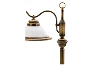 Miniaturka 1 - Lampa stołowa Opal ze szklanym kloszem na białym tle