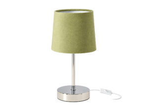 Miniaturka 3 - Lampka Pelanio chromowana z szarozielonym abażurem