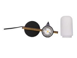 Miniaturka 1 - Lampa stołowa Peresona z metalowym ramieniem i oddzielnie pokazanym kloszem LED