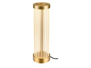 Miniaturka 1 - Lampa stołowa Quimera w wykończeniu mosiężnym na białym tle