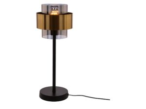 Miniaturka 1 - Lampa stołowa Salidena ze świecącym źródłem światła w przydymionym kloszu