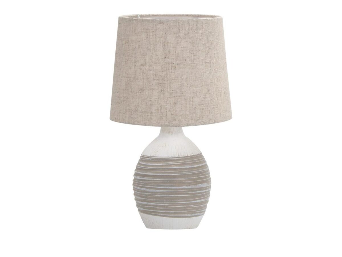 Lampa stołowa Serolina z ceramiczną podstawą i abażurem