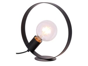 Miniaturka 2 - Czarna lampa stołowa Toralona wykonana z metalu