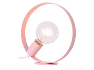 Miniaturka 6 - Lampa stołowa Toralona w kolorze różowym z metalową oprawą