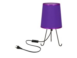 Miniaturka 3 - Lampa stołowa Uledino gładki fioletowy abażur