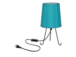 Miniaturka 6 - Lampa stołowa Uledino gładki lazurowy abażur