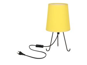 Miniaturka 10 - Lampa stołowa Uledino gładki żółty abażur