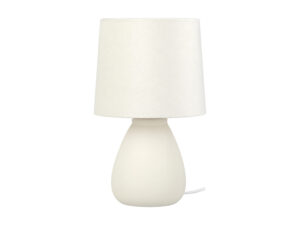 Miniaturka 5 - Waniliowa lampa stołowa Ulemina z ceramiczną podstawą i abażurem