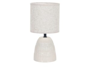 Miniaturka 2 - Lampa stołowa Ulotira z beżową podstawą ceramiczną i abażurem
