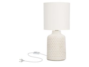 Miniaturka 3 - Lampa stołowa Velisio z białą ceramiczną podstawą na białym tle