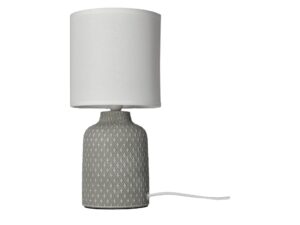 Miniaturka 14 - Detal szarej ceramicznej podstawy lampy Velisio we wzór rombów