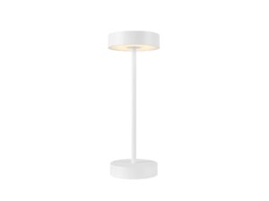Miniaturka 1 - Biała lampa stołowa Vinolina LED na białym tle