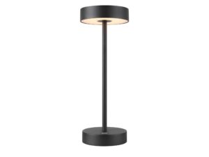 Miniaturka 10 - Czarna lampa stołowa Vinolina LED na białym tle