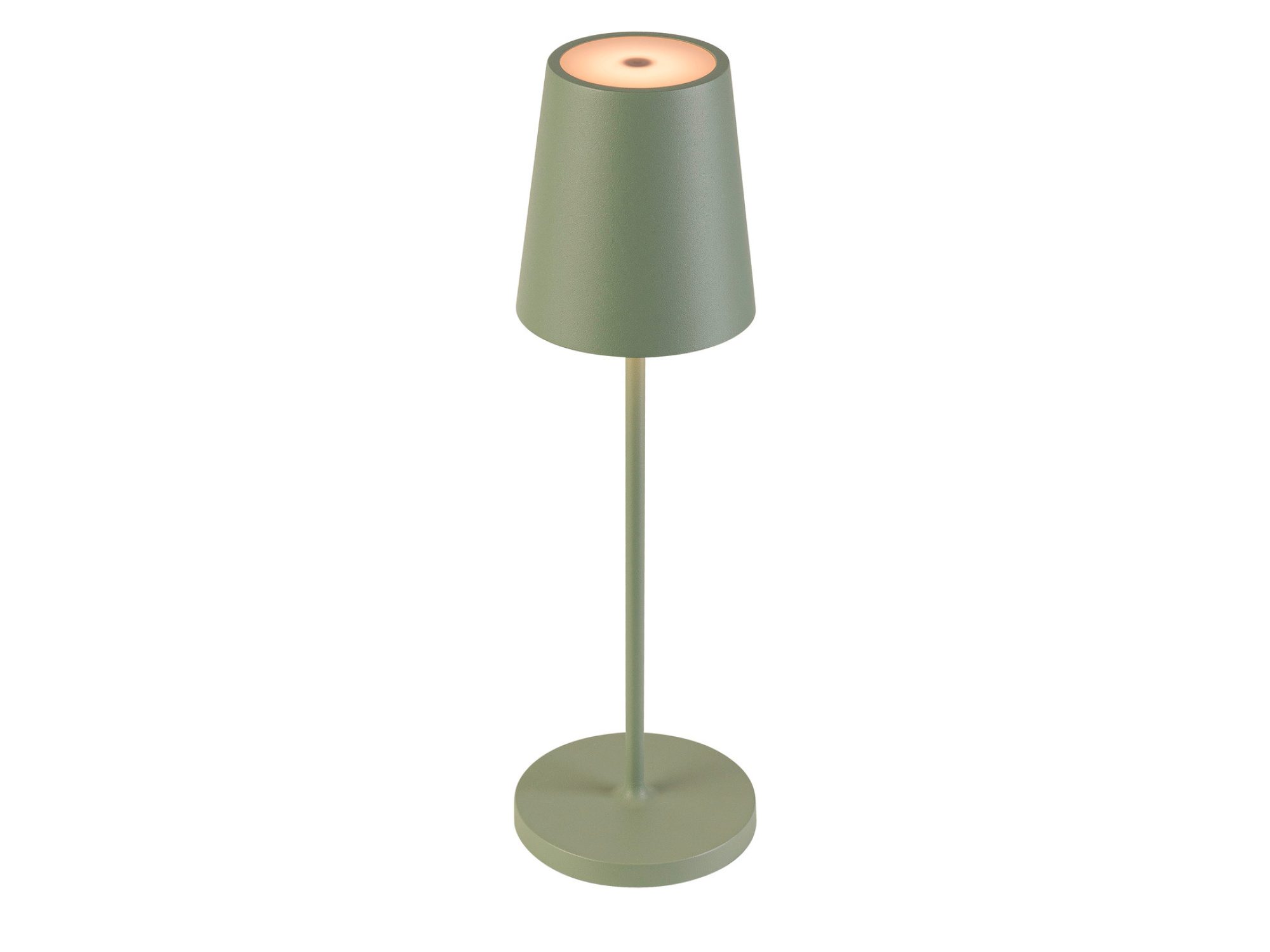 Lampa stołowa Vinolina Two szałwiowa zielona na białym tle