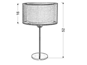 Miniaturka 1 - Rysunek lampy stołowej Volivina wysokość 52 cm