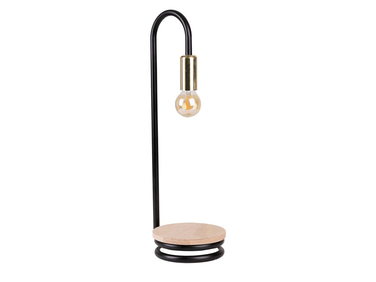 Lampa stołowa Zelivira 43 cm czarno-złota
