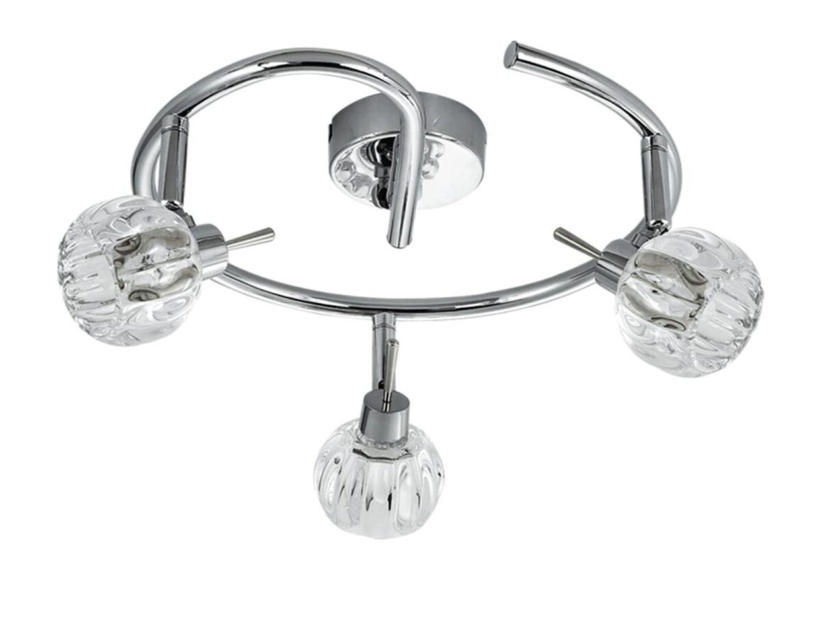 Lampa sufitowa Aledano spiralna 3-punktowa 38 cm chrom