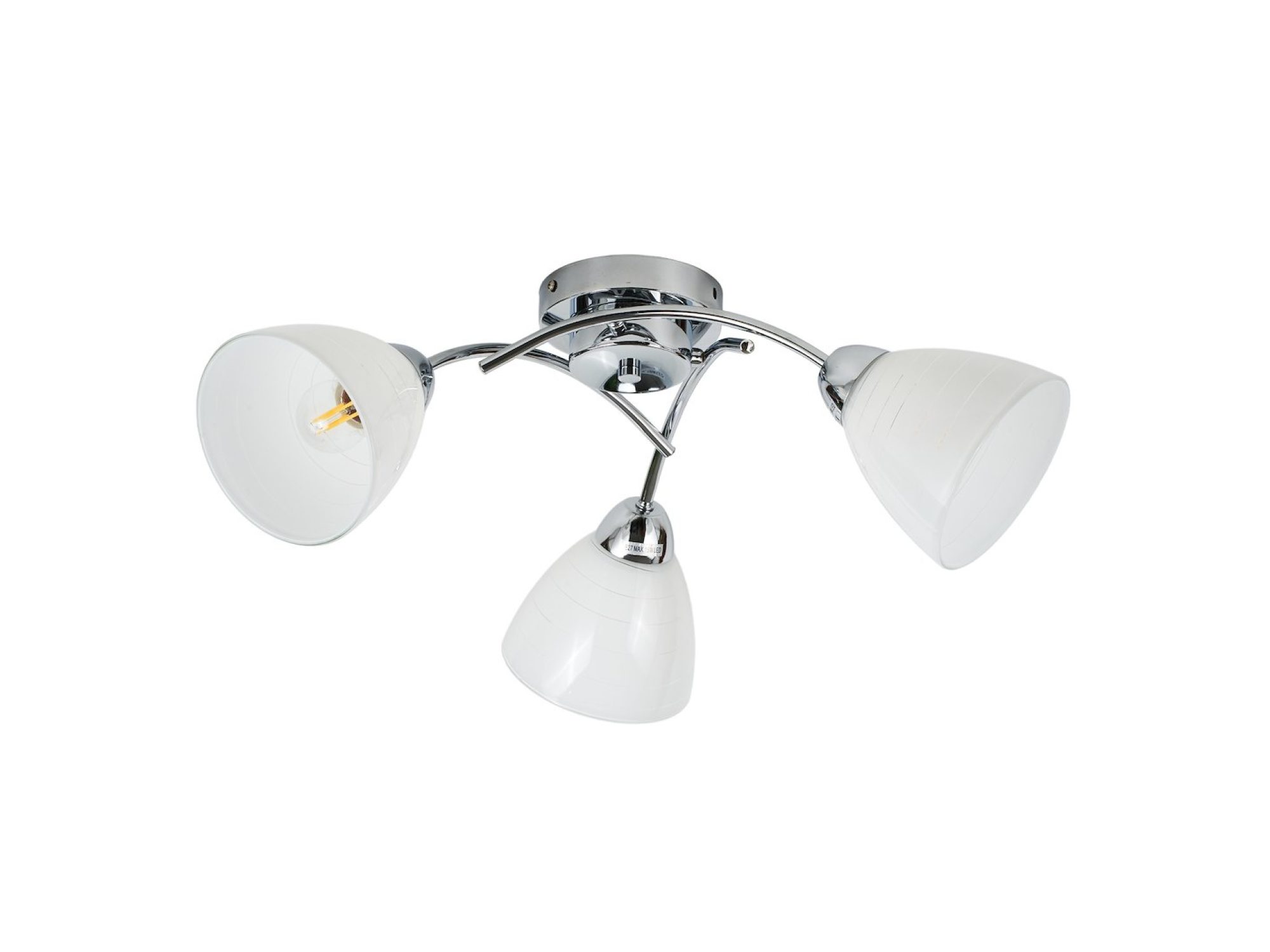 Lampa sufitowa Alevena 3-punktowa chrom, packshot całej oprawy