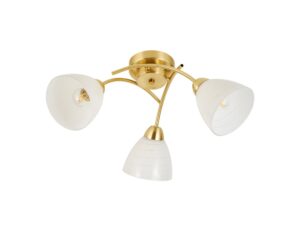 Miniaturka 5 - Lampa sufitowa Alevena 3-punktowa złota, widok od dołu