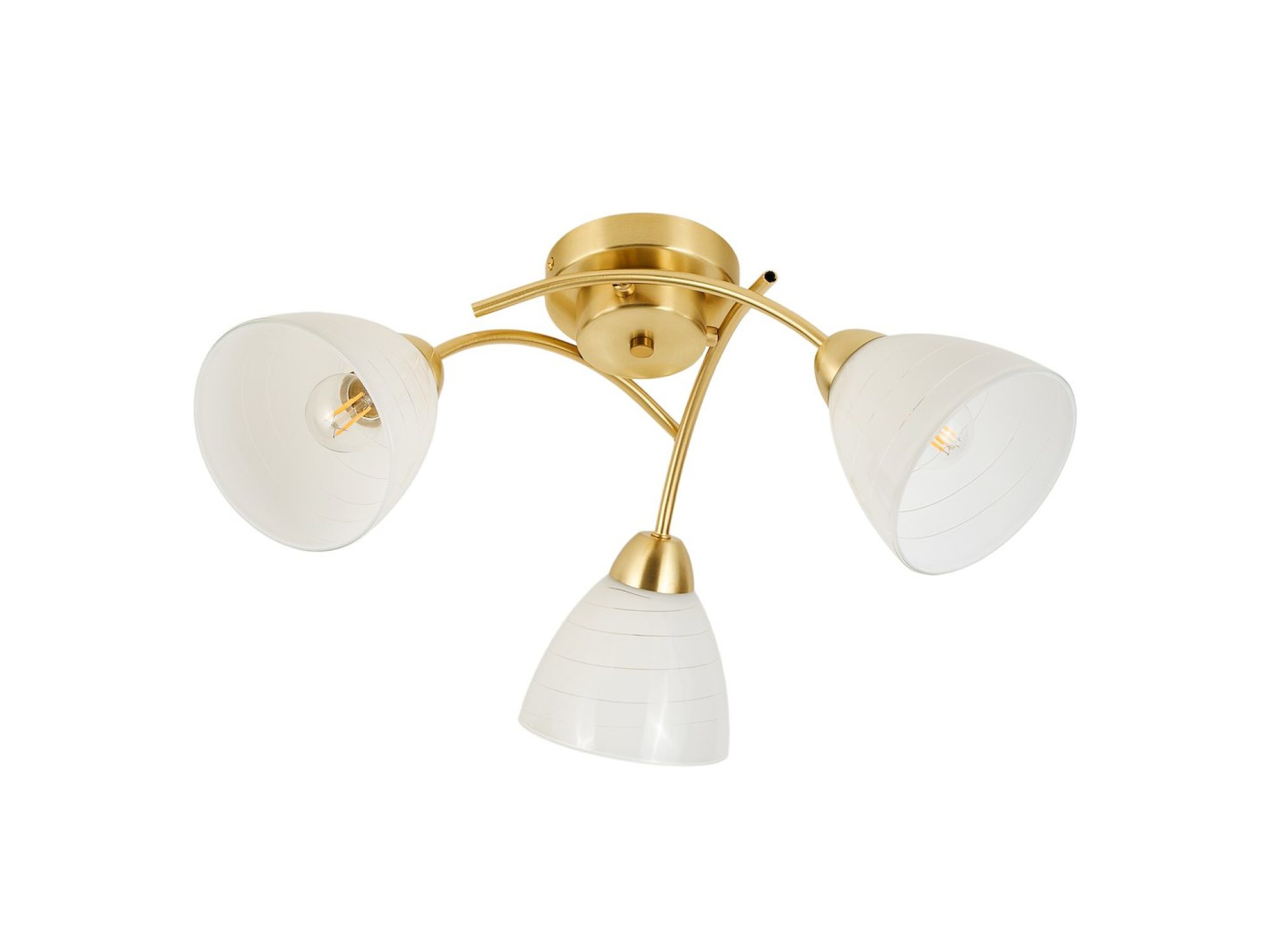Lampa Alevena 3-punktowa złota, dodatkowe ujęcie od dołu