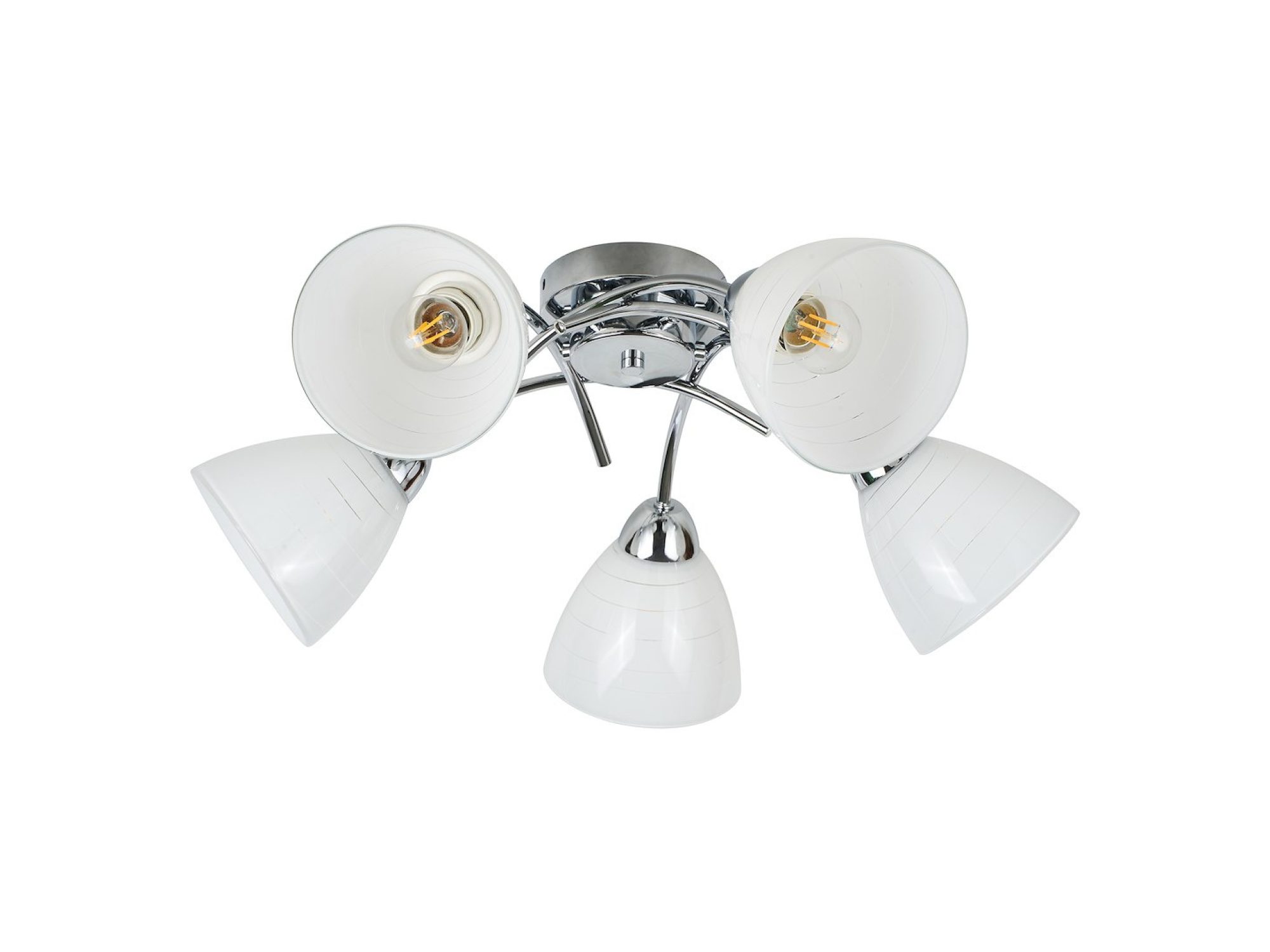 Lampa sufitowa Alevena 5-punktowa chrom, packshot na białym tle