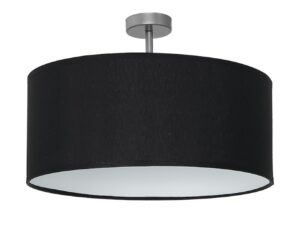 Miniaturka 4 - Lampa sufitowa Alovino czarny abażur i chromowane detale