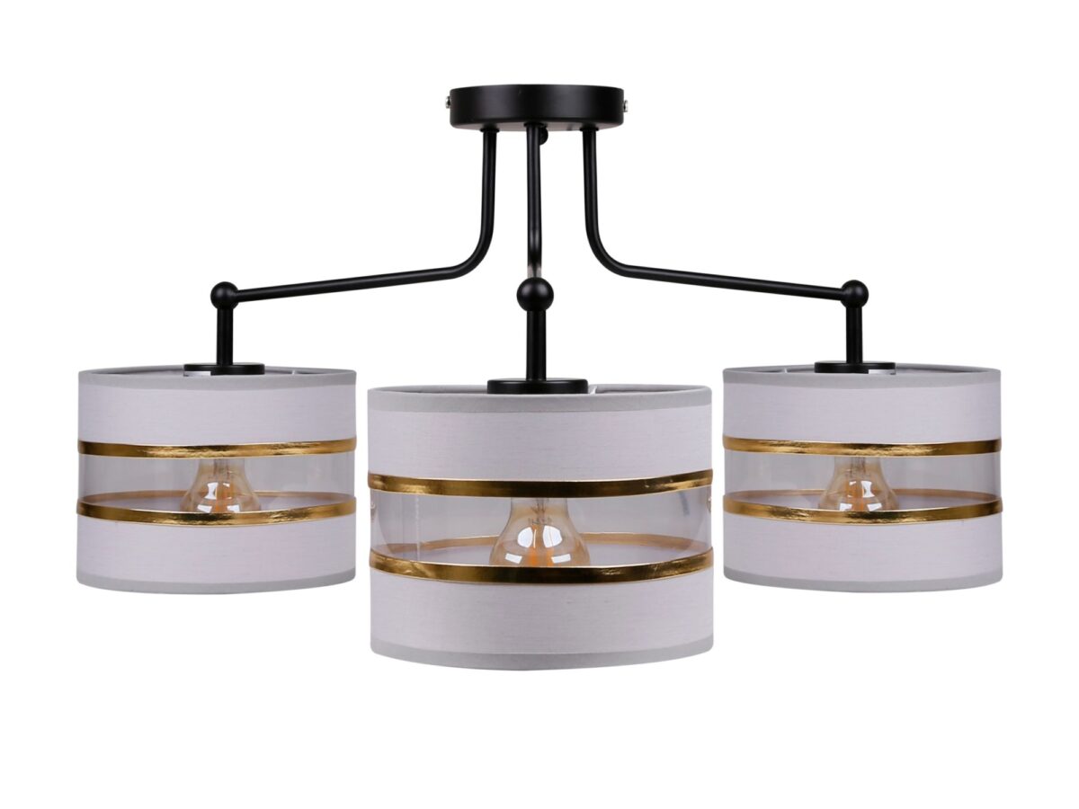 Lampa sufitowa Amasora z trzema abażurami 72 cm
