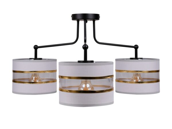 Lampa sufitowa Amasora z trzema abażurami 72 cm