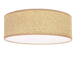 Miniaturka 2 - Lampa sufitowa Amisela beżowa z plecioną fakturą abażuru
