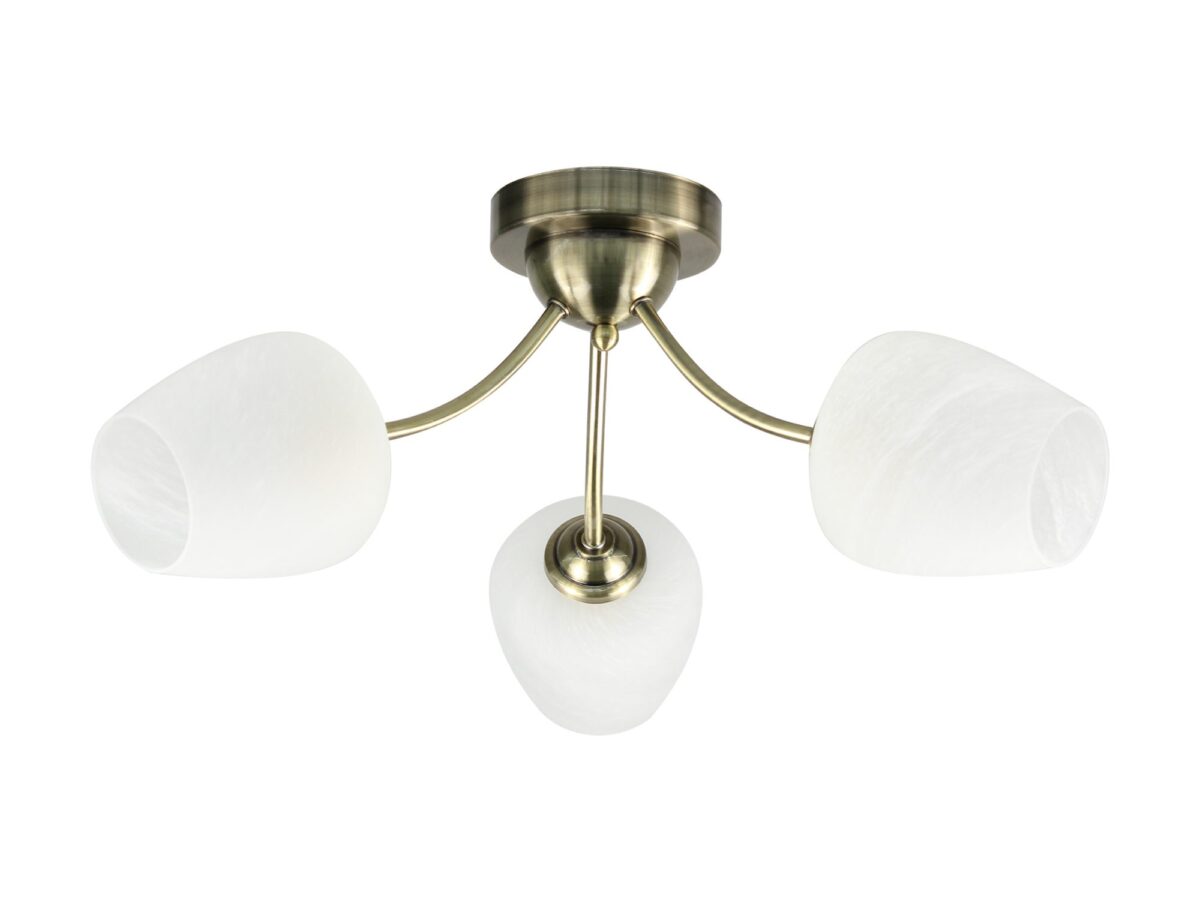 Lampa sufitowa Arinira 3-punktowa z białymi kloszami