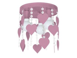 Miniaturka 4 - Lampa sufitowa Arisira różowa trzy źródła światła