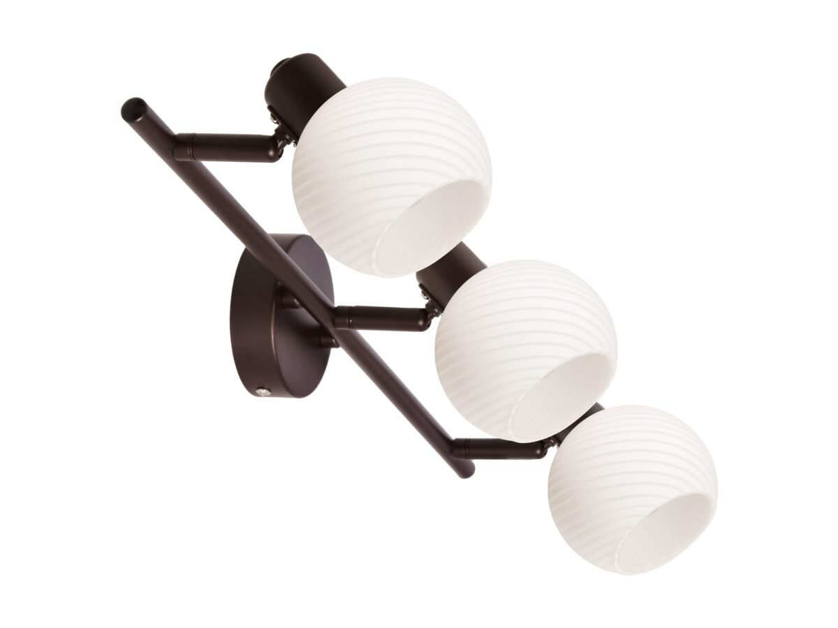 Lampa sufitowa Avemeta 3-punktowa 58 cm brązowo-biała