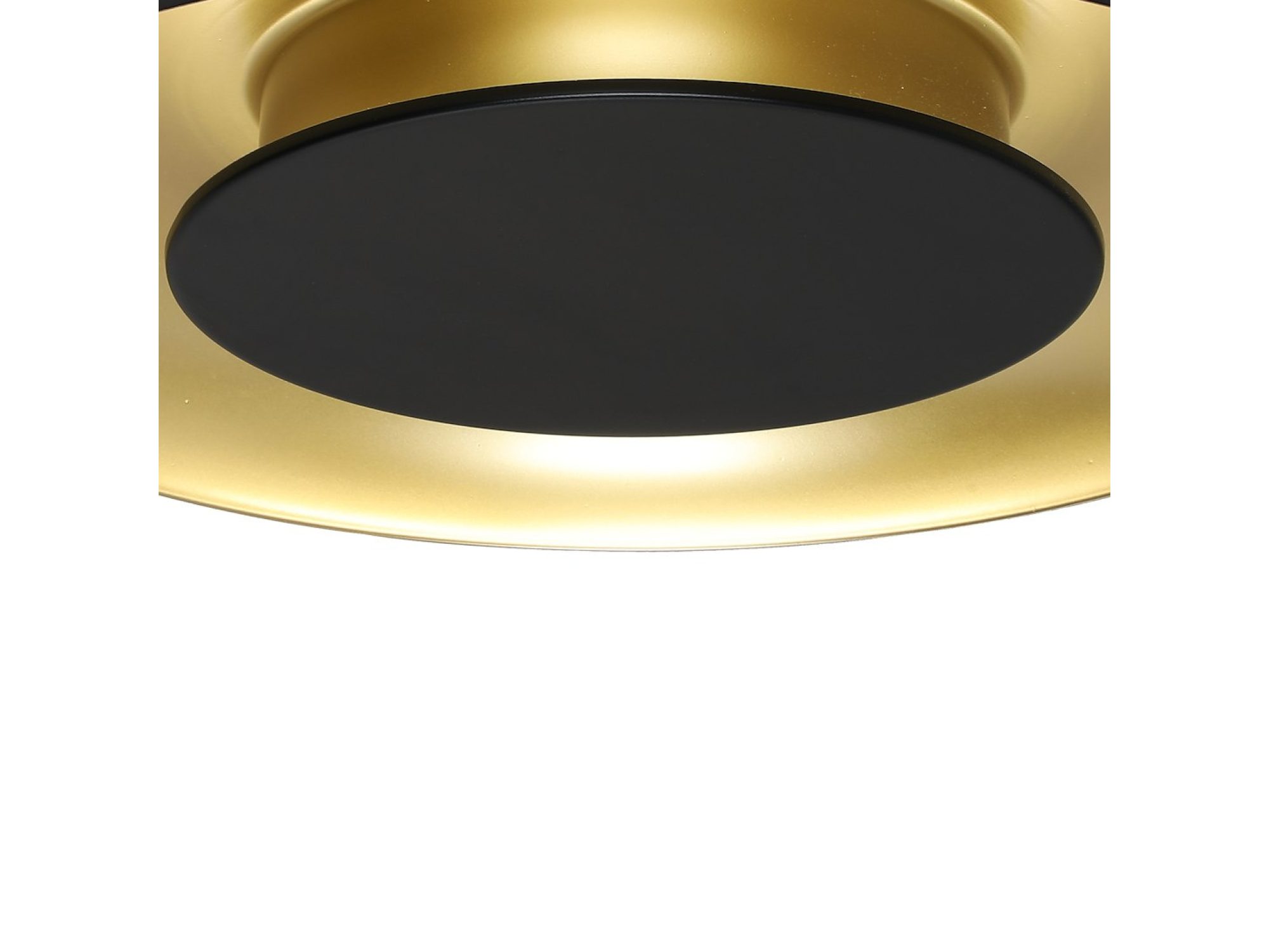 Czarno-złota lampa sufitowa LED Belarano w aranżacji