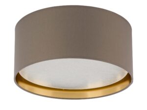 Miniaturka 6 - Lampa sufitowa Bilbao z czterema abażurami beżowo-złotymi na białym tle