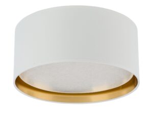 Miniaturka 2 - Lampa sufitowa Bilbao z czterema abażurami biało-złotymi na białym tle