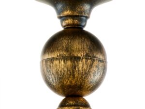 Miniaturka 2 - Lampa Bolero – detal ręcznej złotej patyny na czarnym metalu