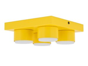 Miniaturka 7 - Lampa sufitowa Brix 4-punktowa w kolorze zolty, drugie ujęcie producenta