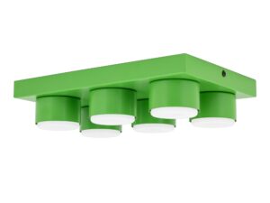 Miniaturka 3 - Lampa sufitowa Brix 6-punktowa w kolorze zielony, drugie ujęcie producenta