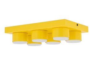 Miniaturka 7 - Lampa sufitowa Brix 6-punktowa w kolorze zolty, drugie ujęcie producenta