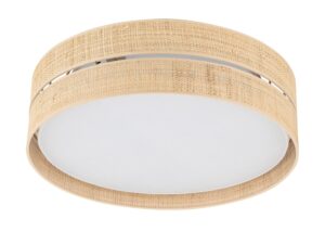 Miniaturka 1 - Lampa sufitowa Calma ze słomkowymi abażurami z rafii widziana pod innym kątem