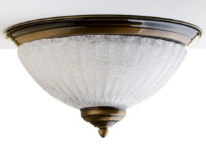 Miniaturka 2 - Lampa sufitowa Carmen – ujęcie misy ze szkła o dekoracyjnej fakturze