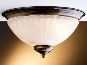 Miniaturka 3 - Lampa sufitowa Carmen z rozświetlonym szklanym kloszem