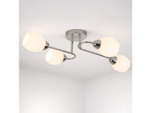 Miniaturka 4 - Chromowana lampa Celaseta z czterema kloszami na suficie